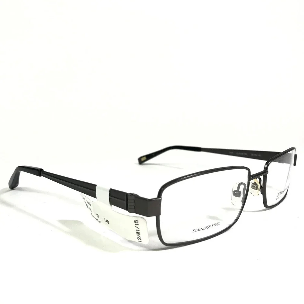 Jones New York Eyeglasses Frames J340 GUNMETAL Grey Rectangle Full Rim 56-18-140